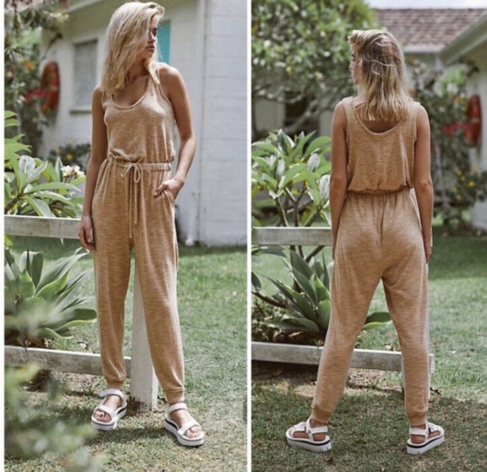 Free People FP Beach Bicoastal And Oversized Harem Jumpsuit Sleeveless Size S